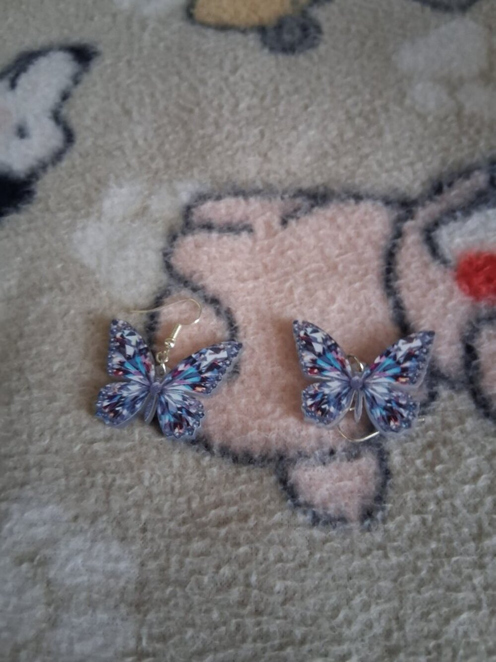 pretty blue butterfly earrings
